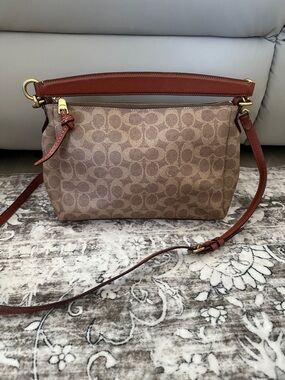 Coach Crossbody with Chestnut Leather Trim